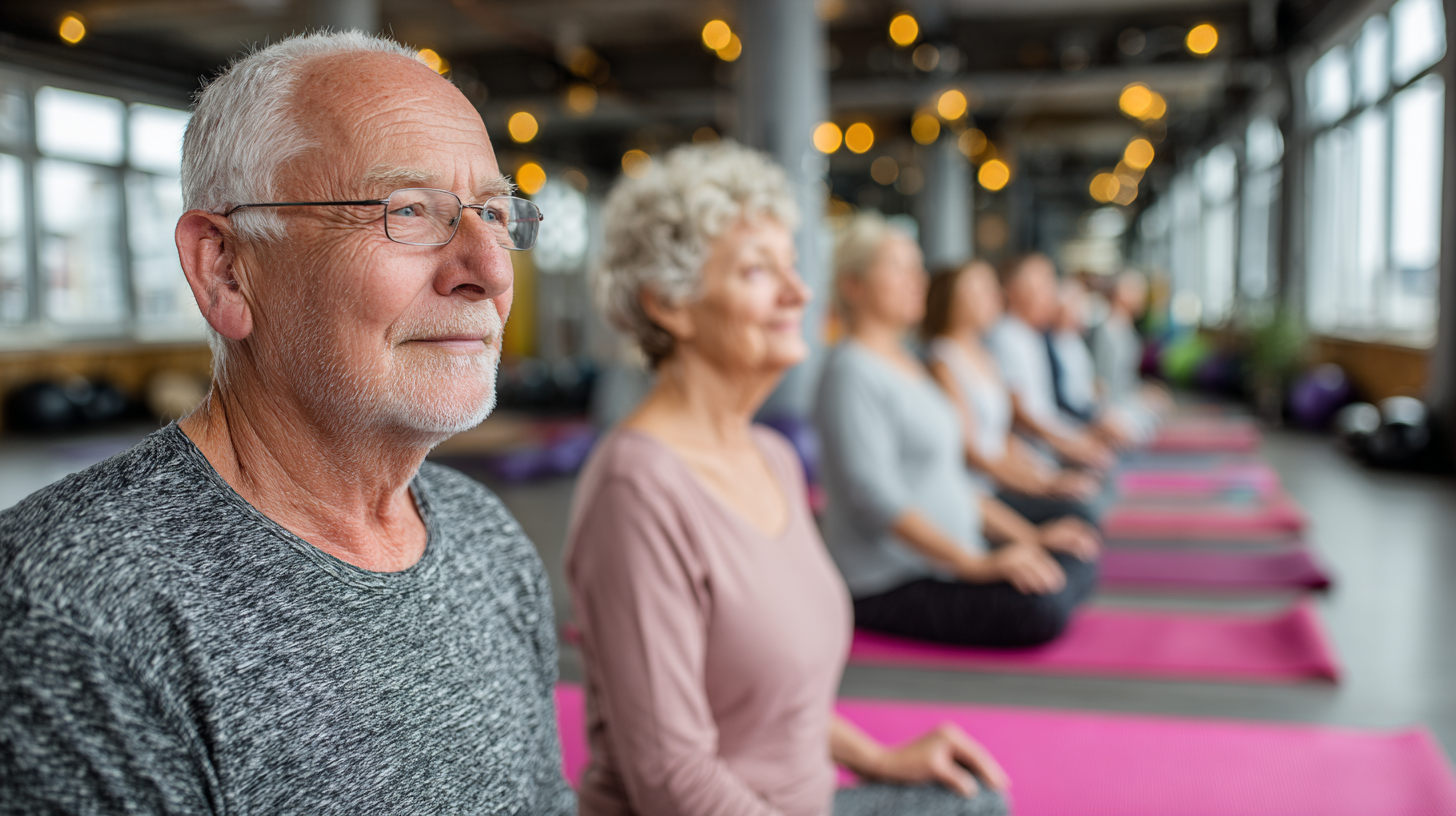 Семейство от три поколения прави йога на открито